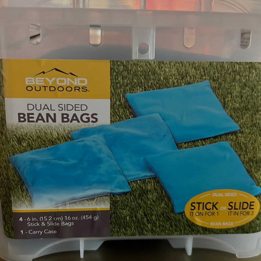 Duel sided blue bean bags